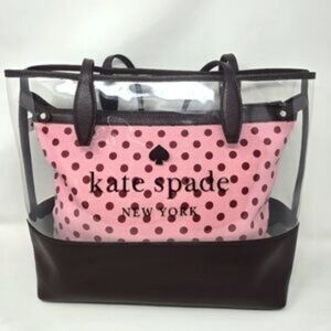 Kate Spade Pink Polka Dot Tote Bag